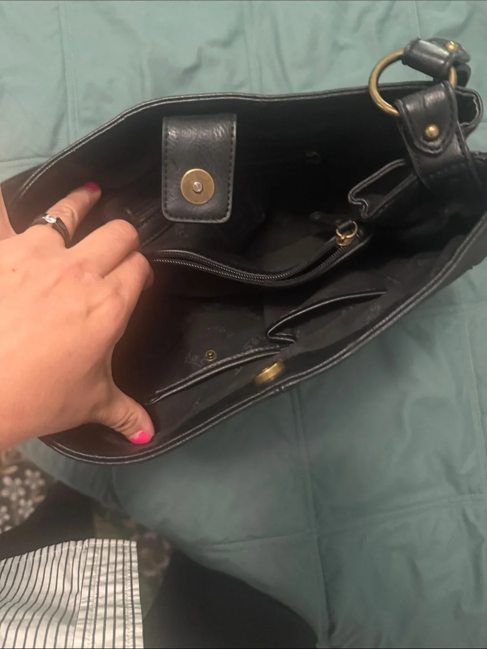 b.o.c by born leather black boho purse bag
